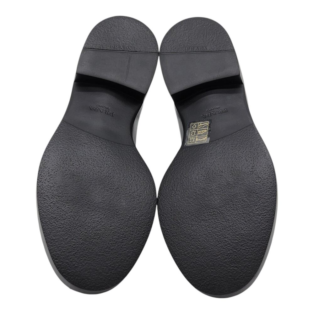 Prada Triangle Logo Lace-Up Shoes - Brushed Leather - Black 36 6US $1200 - Picture 6 of 9